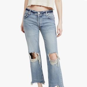 FREE PEOPLE MAGGIE MID RISE STRAIGHT 27